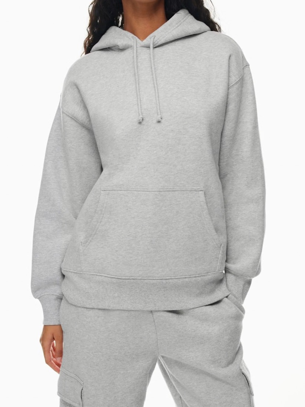 Aritzia Light Gray Cozy Fleece Boyfriend Hoodie
